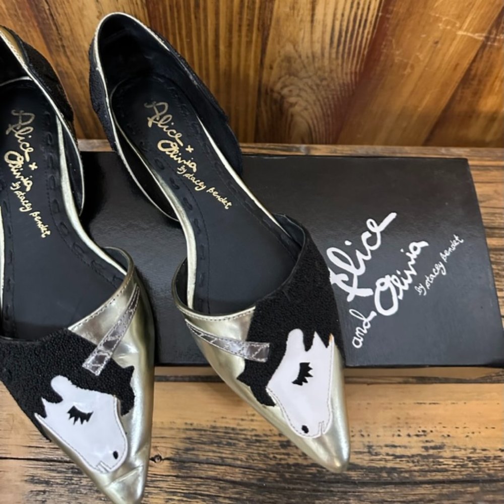 Alice + Olivia Lilith Unicorn d'Orsay Flat